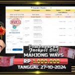 BUKTI JACKPOT SLOT MAHJONG WAYS TERPERCAYA DI INDONESIA TGL 27-10-2024