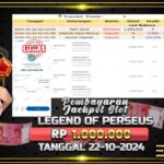 BUKTI JACKPOT SLOT LEGEND OF PERSEUS TERPERCAYA DI INDONESIA TGL 22-10-2024