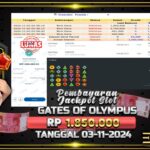 BUKTI JACKPOT SLOT GATES OF OLYMPUS TERPERCAYA DI INDONESIA TGL 03-11-2024